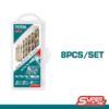 Total 8 HSS twist drill bits set TACSD0801